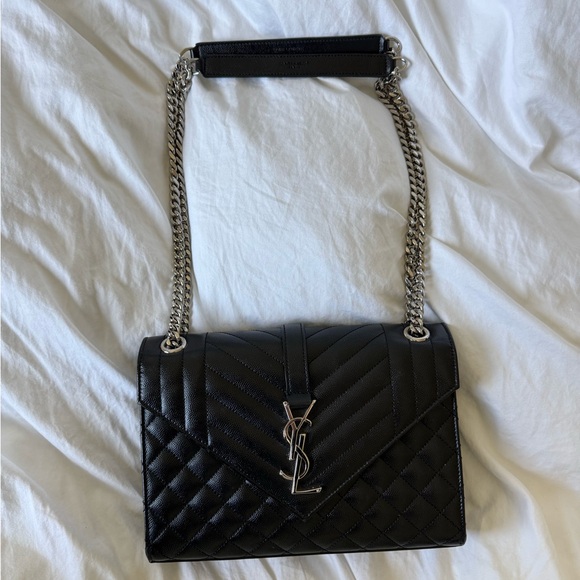 Saint Laurent Envelope Bag - Small, Black - Picture 2 of 11
